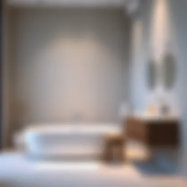 Modern minimalist bathroom decor arrangement
