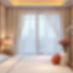 Elegant sheer curtains enhancing bedroom ambiance