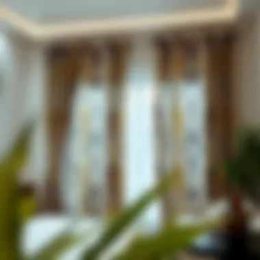 Stylish patterned curtains adding character to a room