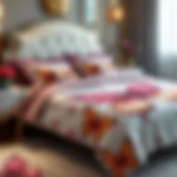 Elegant butterfly bed spread with intricate designs