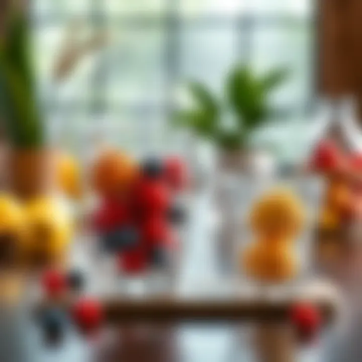 Elegant glass Tupperware with colorful fruits inside, showcasing versatility