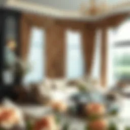 Elegant floral drapes enhancing a sophisticated living room