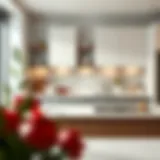 A stylish Formica backsplash in a contemporary kitchen setting