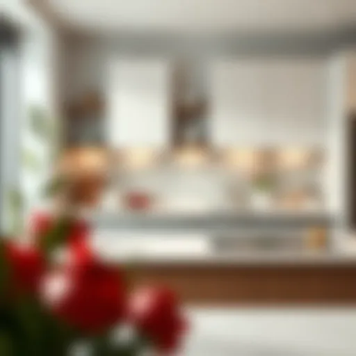 A stylish Formica backsplash in a contemporary kitchen setting