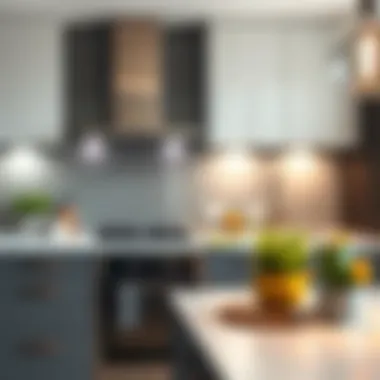 Installation of Formica backsplash being showcased in a modern interior