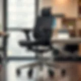 Elegant ergonomic design of a rolling work chair