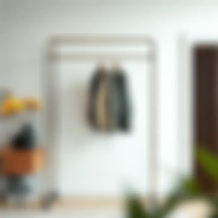 Elegant two rod clothes rack showcasing modern design