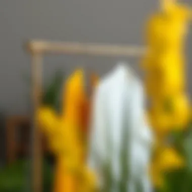 Variety of materials used in two rod clothes racks