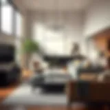 Modern Living Room with Elegant Furniture A beautifully arranged living room showcasing modern furniture designs