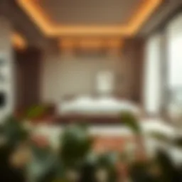 Elegantly designed Japanese platform bed in a serene bedroom setting