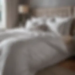 Luxurious king size duvet draped elegantly on a stylish bed