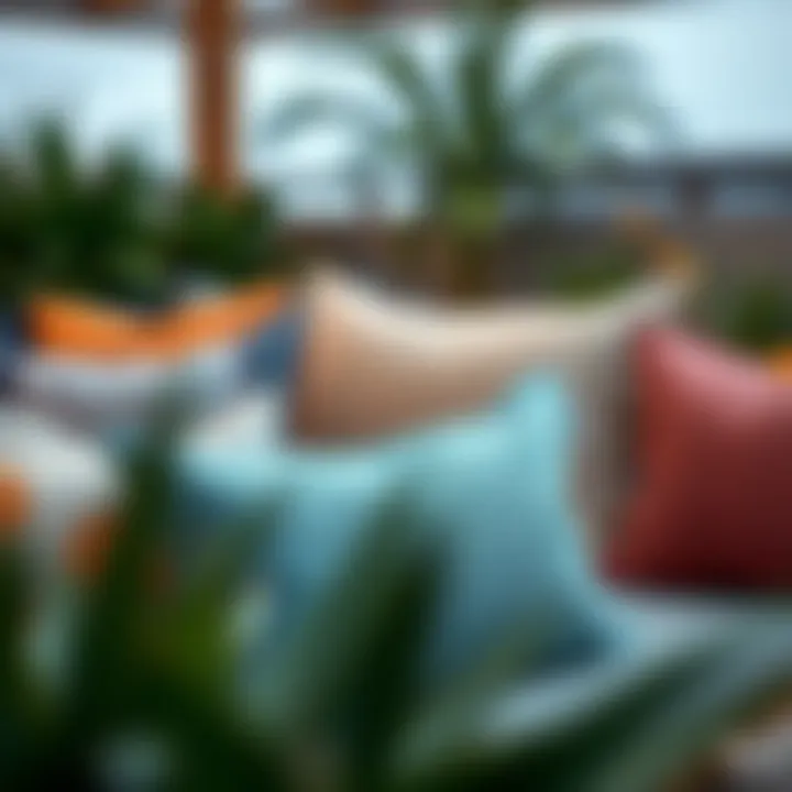 Variety of materials used in outdoor lumbar pillows