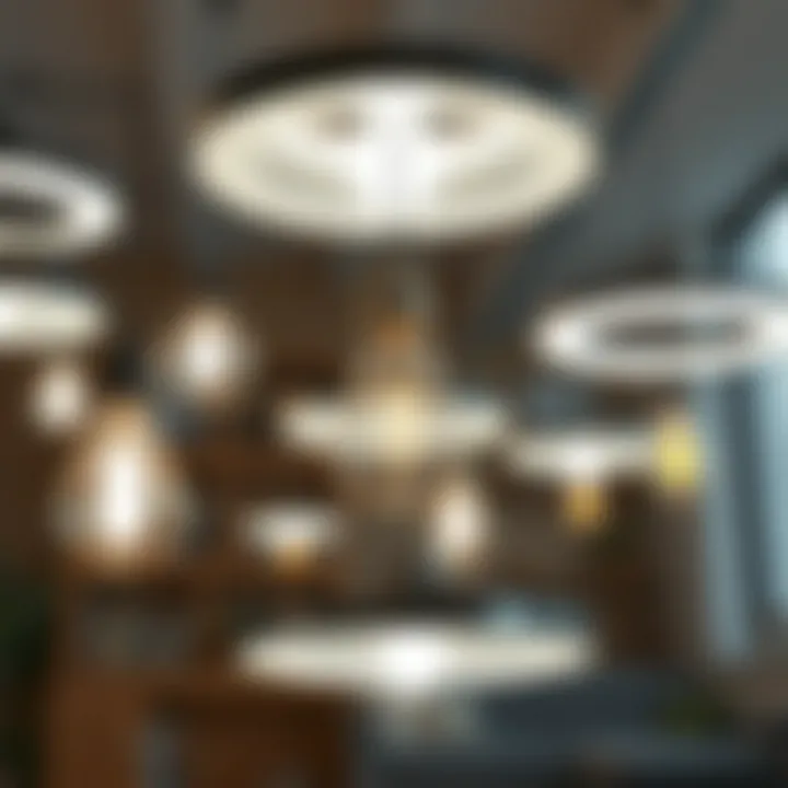 Variety of light bulb ring diffusers showcasing different designs