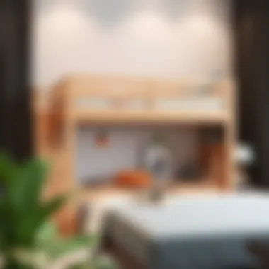 Customized loft bed with storage solutions