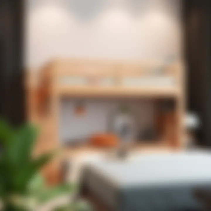 Customized loft bed with storage solutions