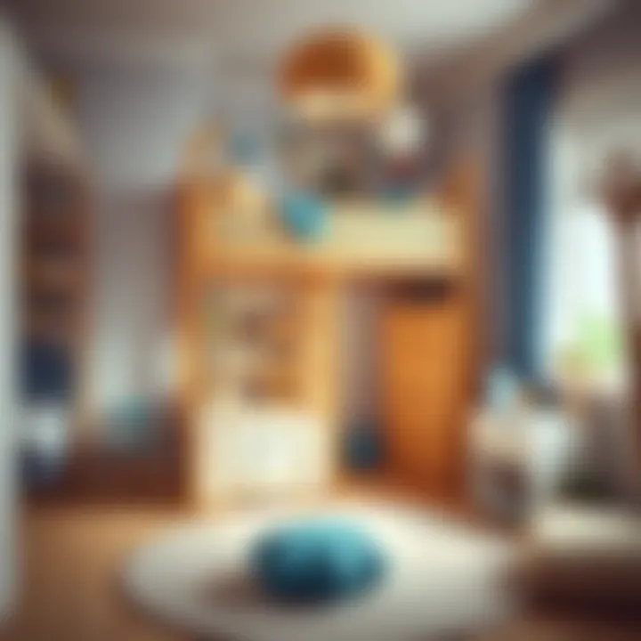 Cozy children's room featuring a loft bed