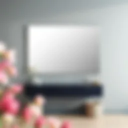 Elegant frameless vanity mirror