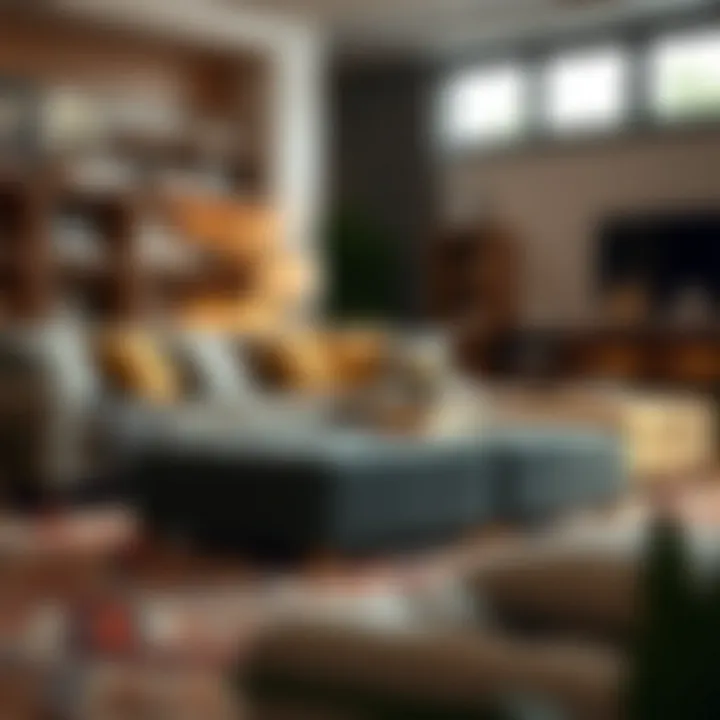 Dual-purpose Storage Ottomans Smart storage ottoman in a living room