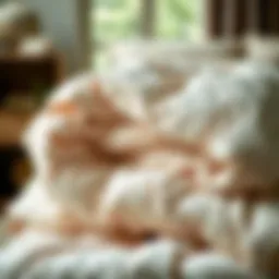 Luxurious non-feather comforter showcasing texture and warmth