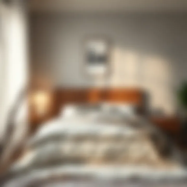 Ideal Bed Setup in a Cozy Bedroom A cozy bedroom showcasing the perfect bed setup