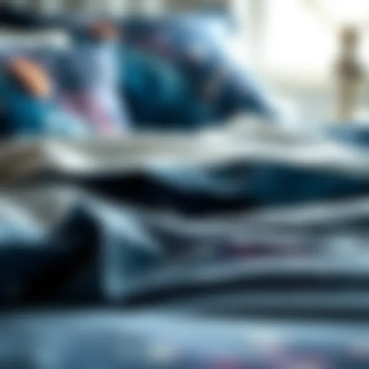 Close-up of soft materials used in space-themed bedding