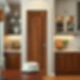 Elegant pantry decal design on a wood door