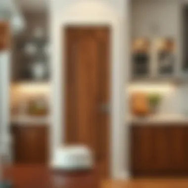 Elegant pantry decal design on a wood door