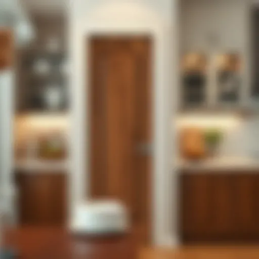 Elegant pantry decal design on a wood door