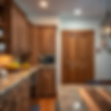 Installation of pantry decals on wood doors