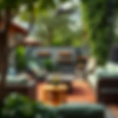 Eco-friendly outdoor furniture display emphasizing sustainable choices