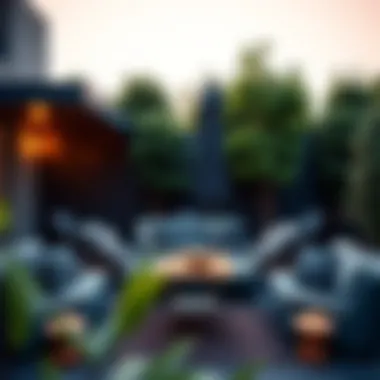 Stylish outdoor seating arrangement showcasing contemporary design