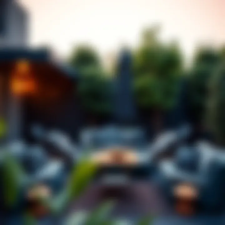 Stylish outdoor seating arrangement showcasing contemporary design