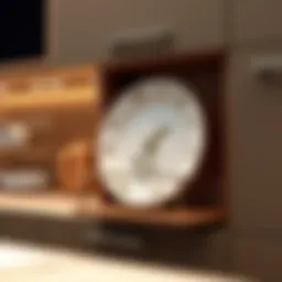 Stylish plate holder integrated into a modern cabinet design