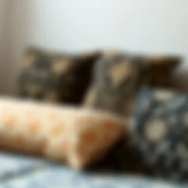 Elegant Patterns in Queen Futon Cushions Elegant queen futon cushion showcasing intricate fabric patterns