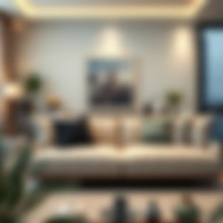 A stylish living room featuring queen futon cushions as focal points