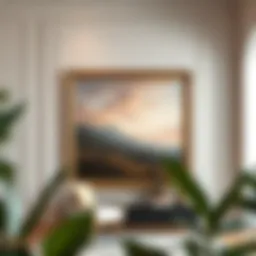 A stunning landscape painting in an elegant frame