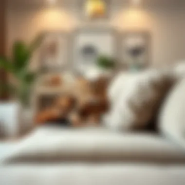 Cat lounging comfortably on a stylish sectional cover in a modern home