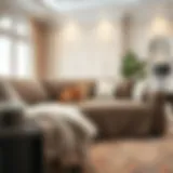 Luxurious sectional cover enhancing living space décor while accommodating a cat