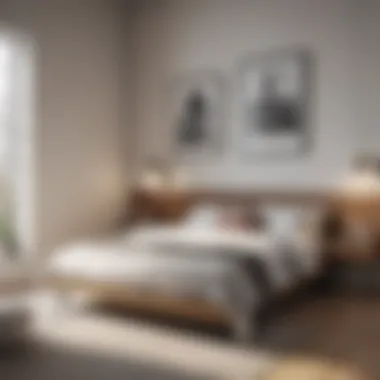 Minimalist Bedroom with a Chic Small Bedframe Stylish small bedframe in a minimalist bedroom setup