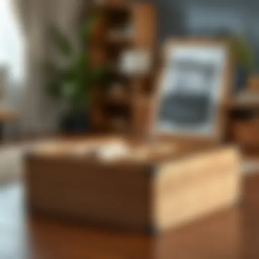 Elegant Wooden Storage Box Elegant wooden storage box with dividers showcasing organization