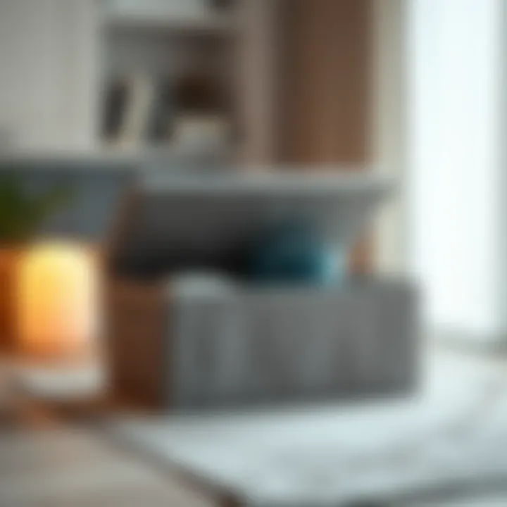 Modern fabric storage box with stylish dividers