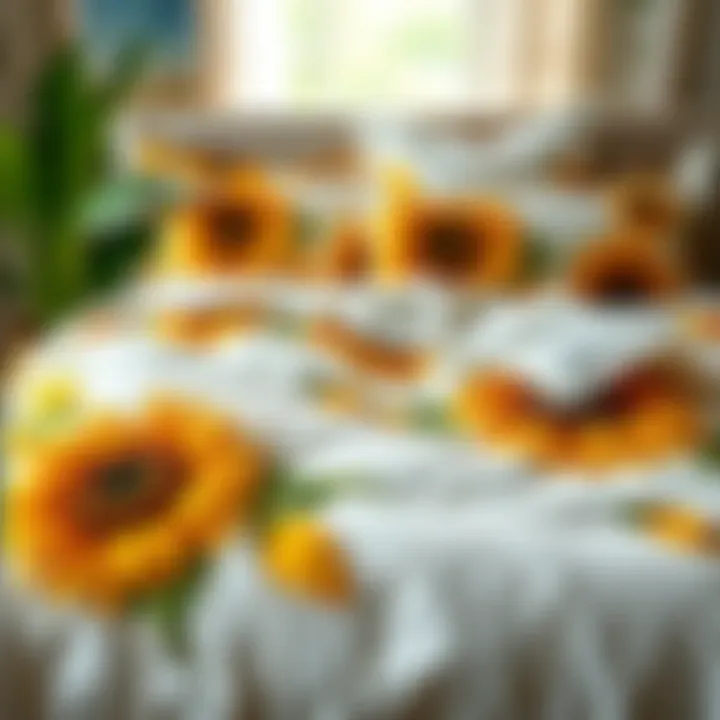 Materials used in sunflower comforter set