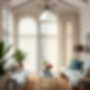 Elegant Sunroom with Sheer Curtain Panels Elegant sunroom with sheer curtain panels allowing soft light