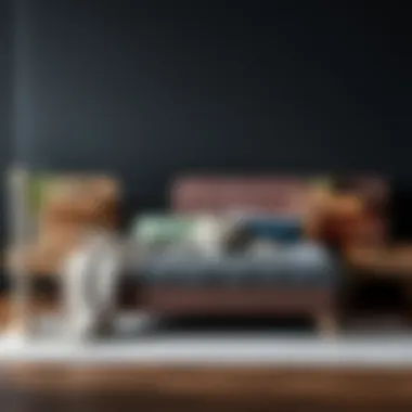 Stylish svarta bed featuring unique material combinations