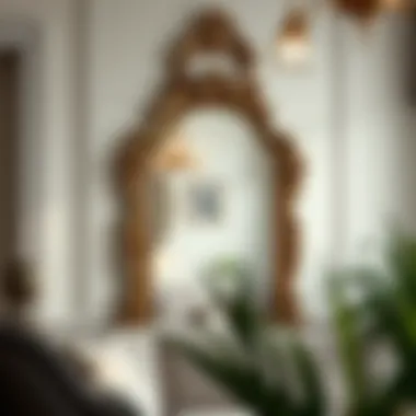 Vintage ornate mirror as a statement piece in a classic interior