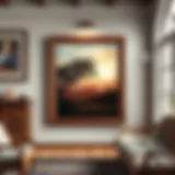 Elegant 24x36 rustic poster frame showcasing artwork in a vintage setting