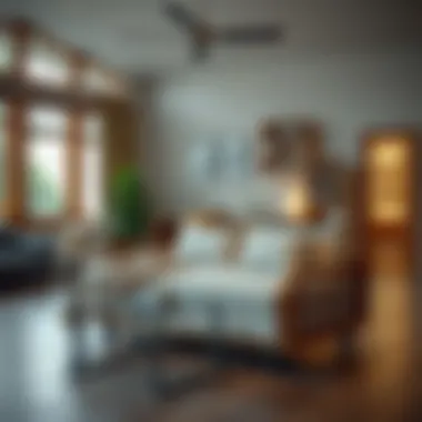 Futon on wheels showcasing versatility in a multi-functional room