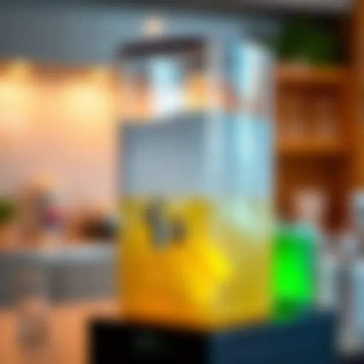 User-Friendly Features of a Drink Dispenser User-friendly features of a drink dispenser highlighted with close-up details.