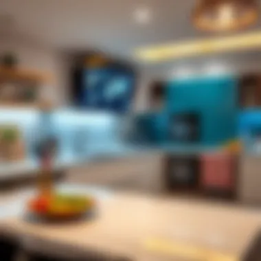 Technological Integration in Kitchens Smart kitchen technology integrated into modern design