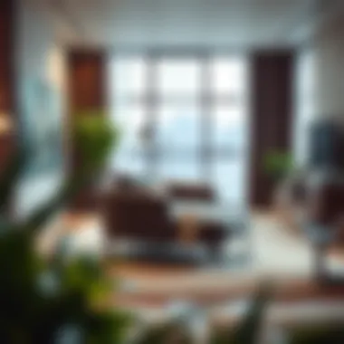 Elegant pullout armchair in a modern living room